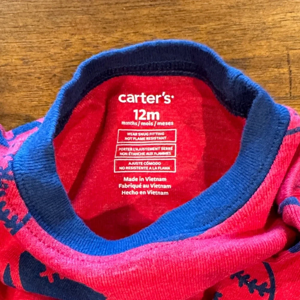 Sports Print Pajama Set, Red and Blue — Carter’s